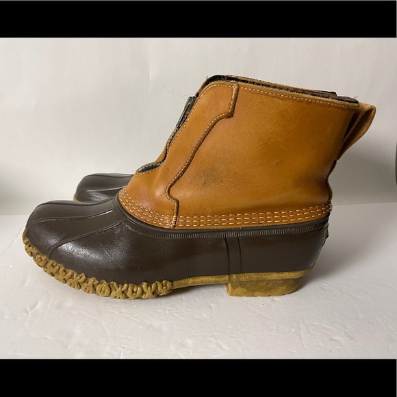 Ll Bean Zip Duck Boots Shearling Lined 